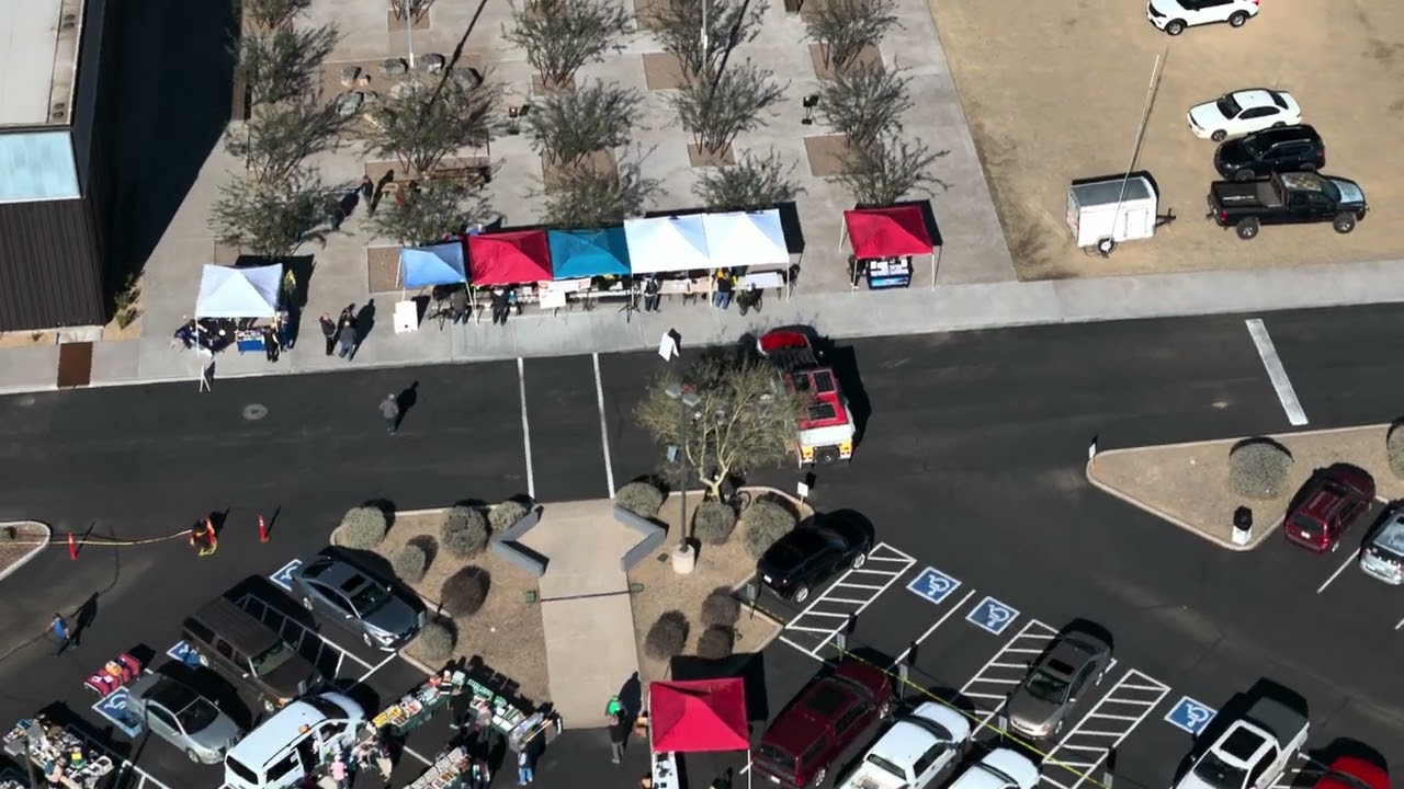 Drone Video Of Thunderbird Amateur Radio Club 2024 Hamfest in Glendale, AZ