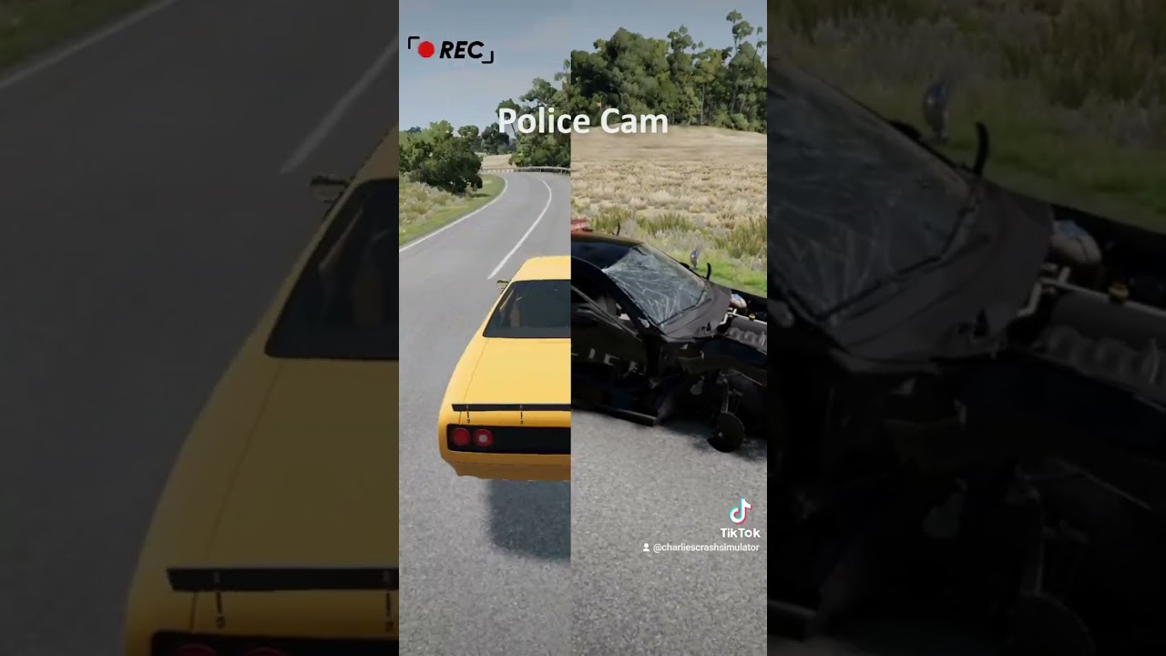 The police cut off the fast driver #beamng #beamngdrive #fyp