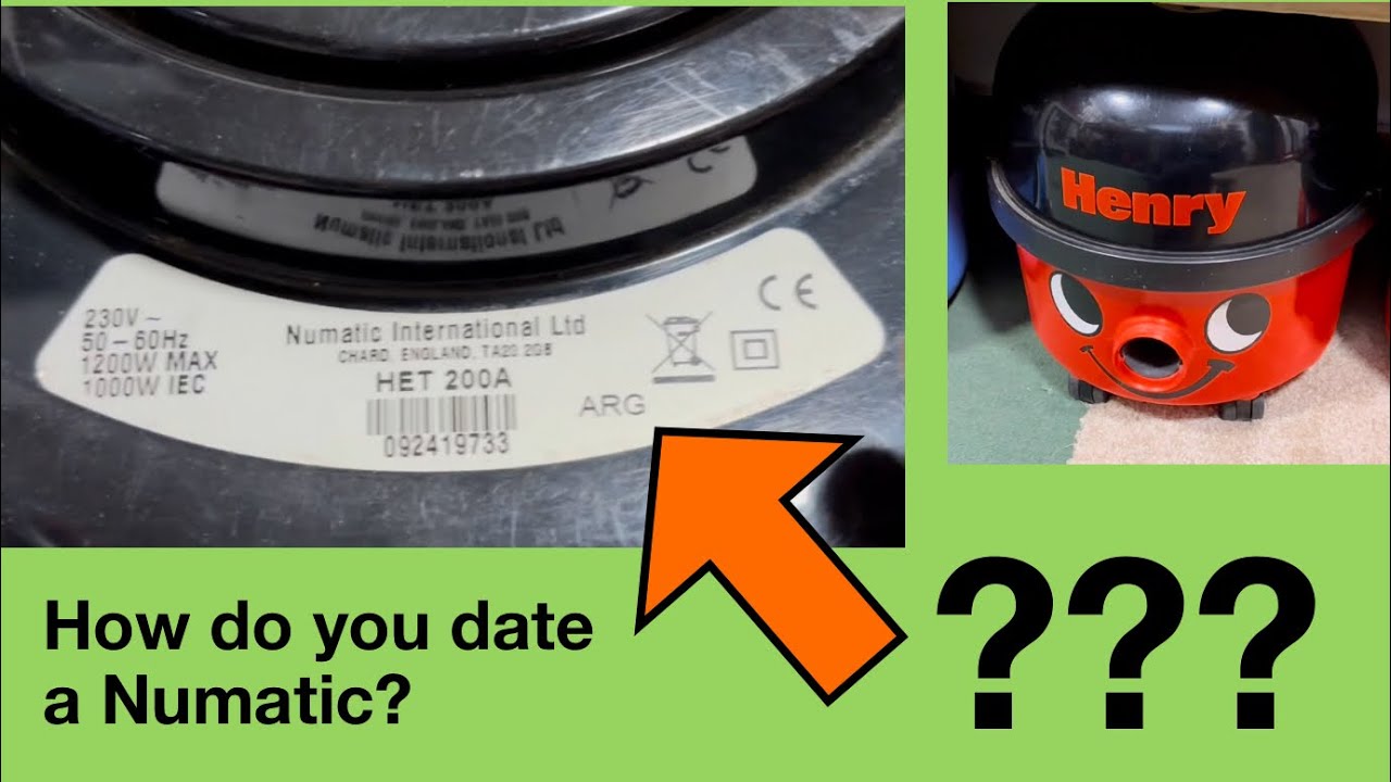 How to date your Numatic Henry vacuum cleaner! 