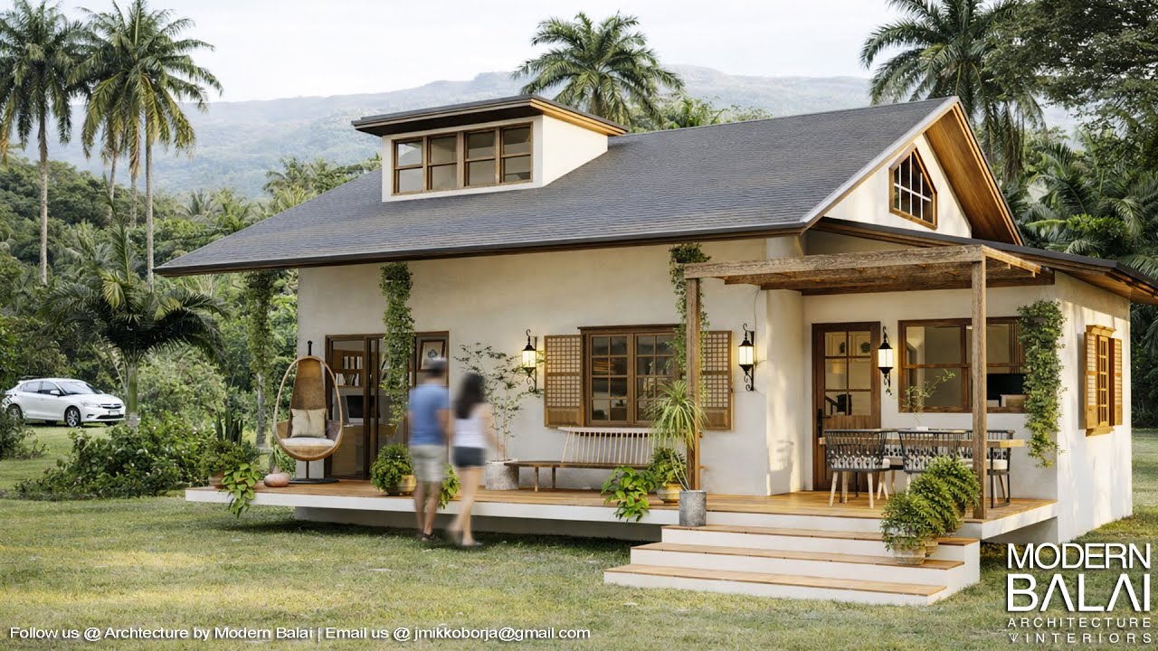 Simple Life in a Farmhouse Tiny House Design Idea | 8x10 Meters
