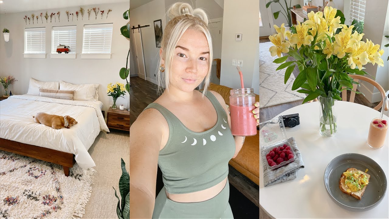 VLOG | Trader Joe's grocery haul, my fav easy lunch recipe, bedding makeover