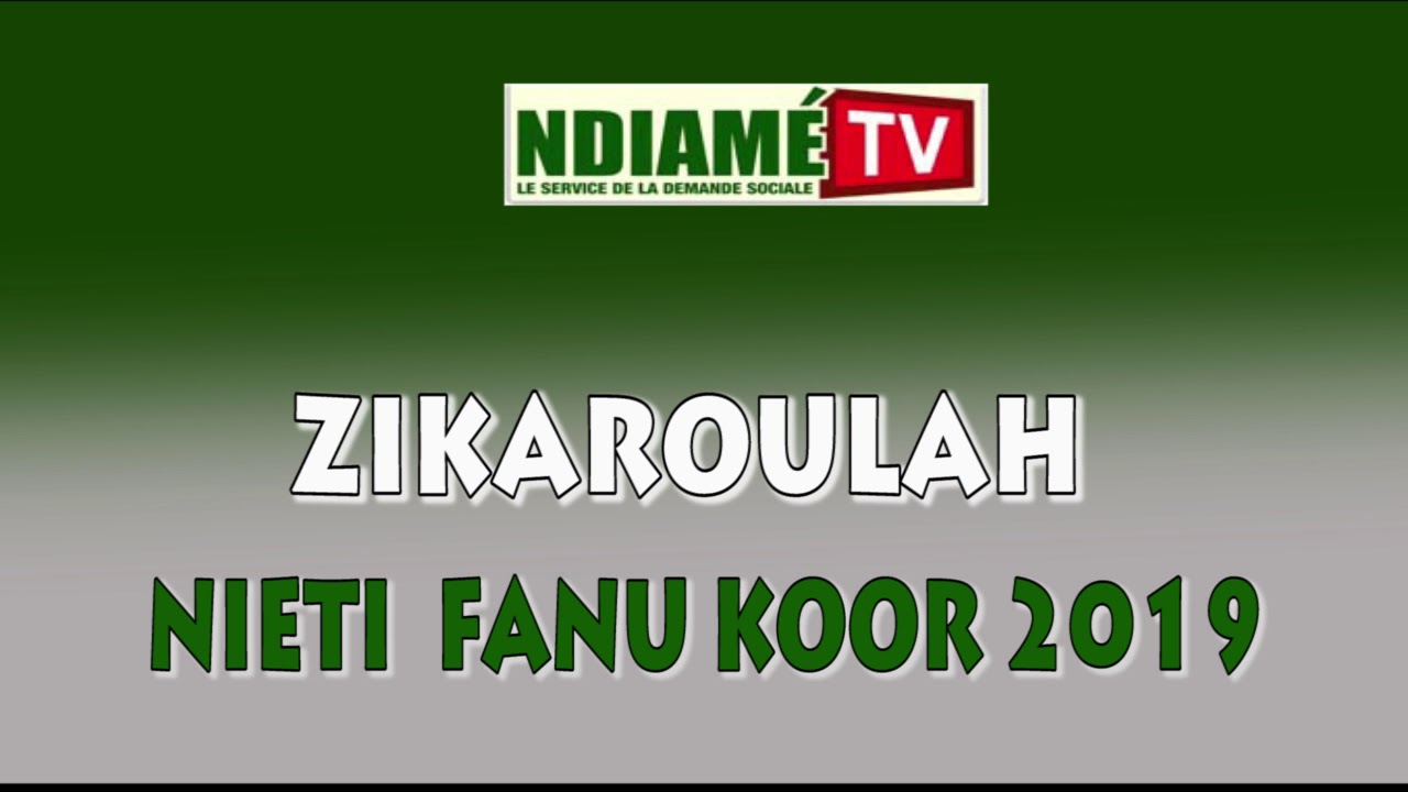 ZIKROULAH Thiant Nietty Fanu Koor 2019