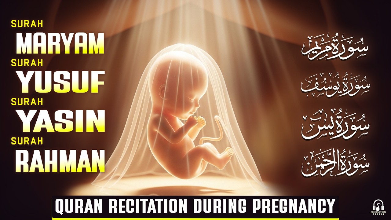 Pregnancy Quran Recitation For Mother | Surah Maryam, Yusuf, Yasin, Ar-Rahman | Listen daily