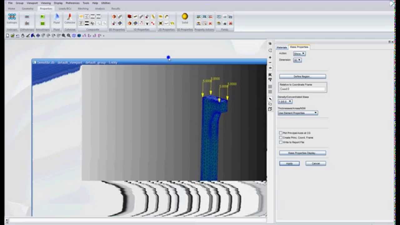 Mass properties, and Patran tips revisited