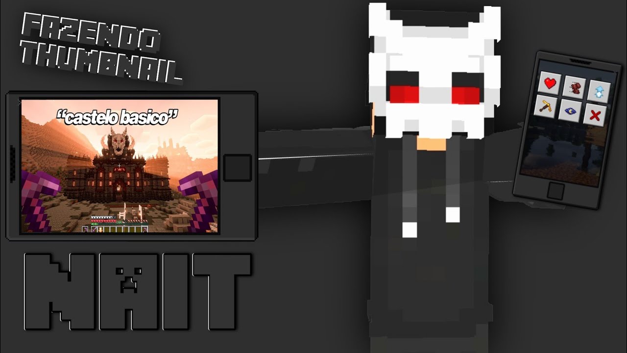 Como Fazer THUMBNAIL de Minecraft Igual ao Nait da CREATIVE SQUAD Pelo celular