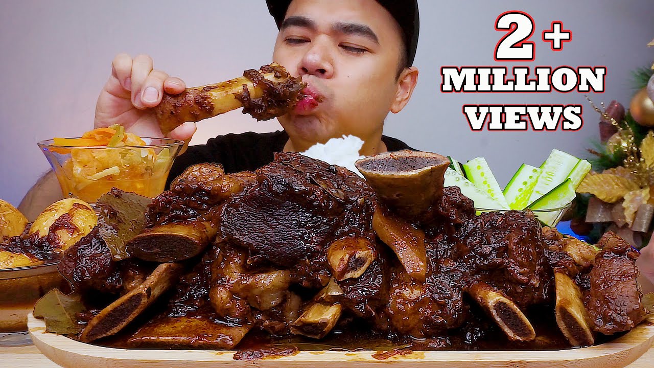 ГОВЯЖЬИ РЕБРЫШКИ ADOBO | Мукбанг, Филиппины | ТУШЕНЫЕ ГОВЯЖЬИ РЕБРЫШКИ | @ALFIEEATS