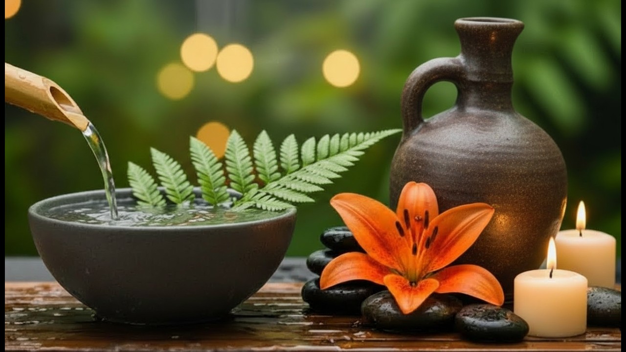 Calming Spa Ambience ✨3 Hours Waterfall Sounds for Anxiety & Night Relaxation