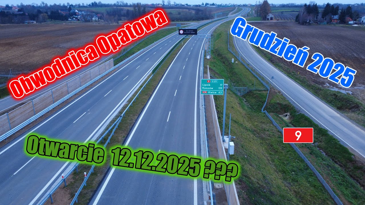 Budowa Drogi Krajowej 9: Obwodnicy Opatowa | Grudzień 2025 | DJI Mini 4K