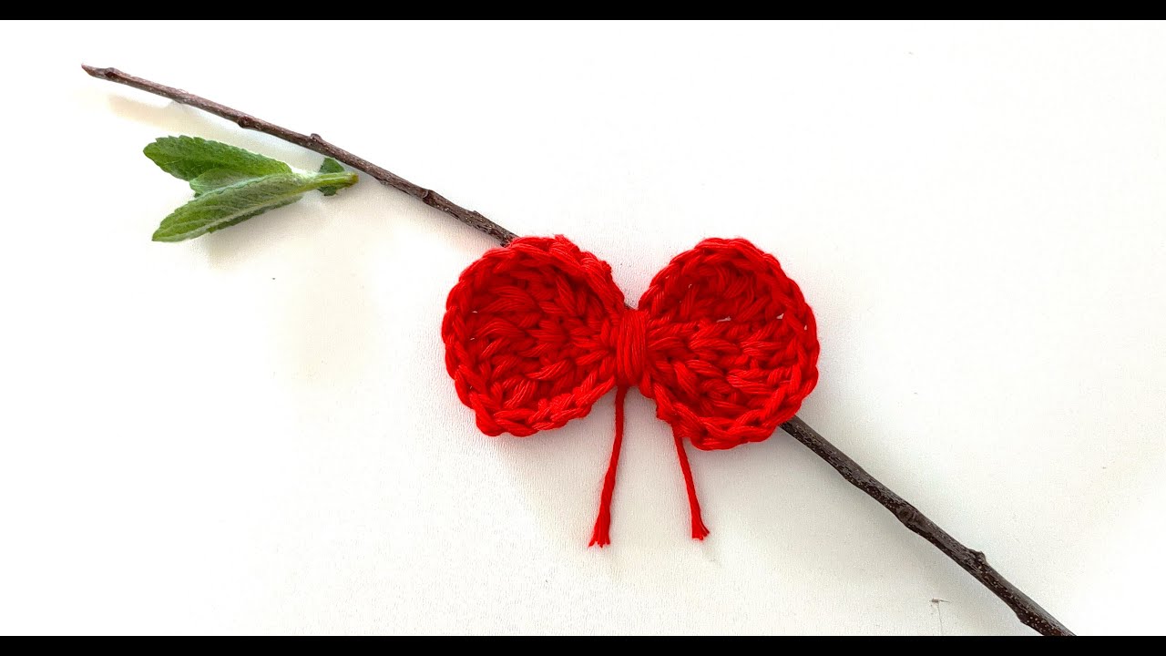 Kokardka na szydełku krok po kroku Cute crochet Bow for beginners
