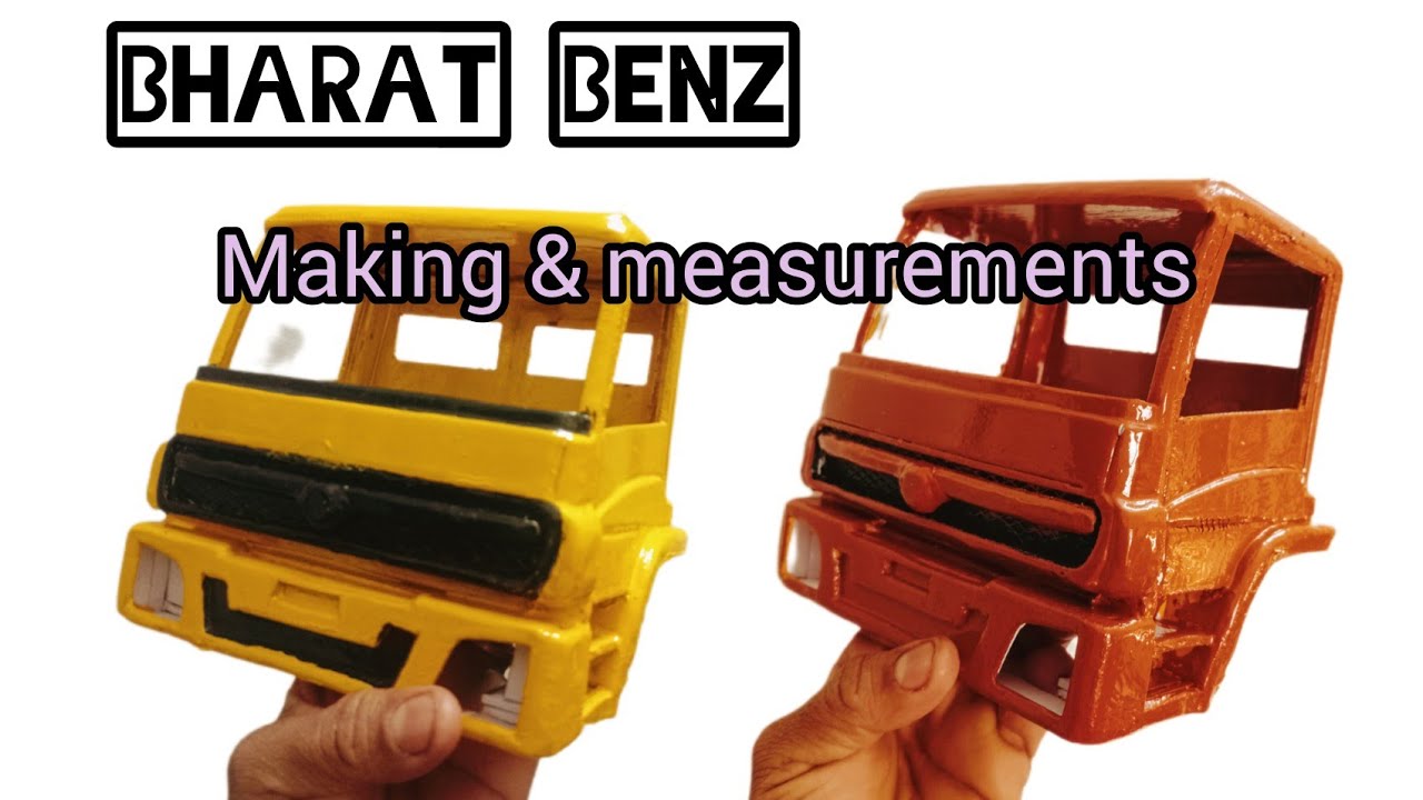 Bharat Benz miniature part 1/making& measurements/ handmade model vehicle from foam sheet