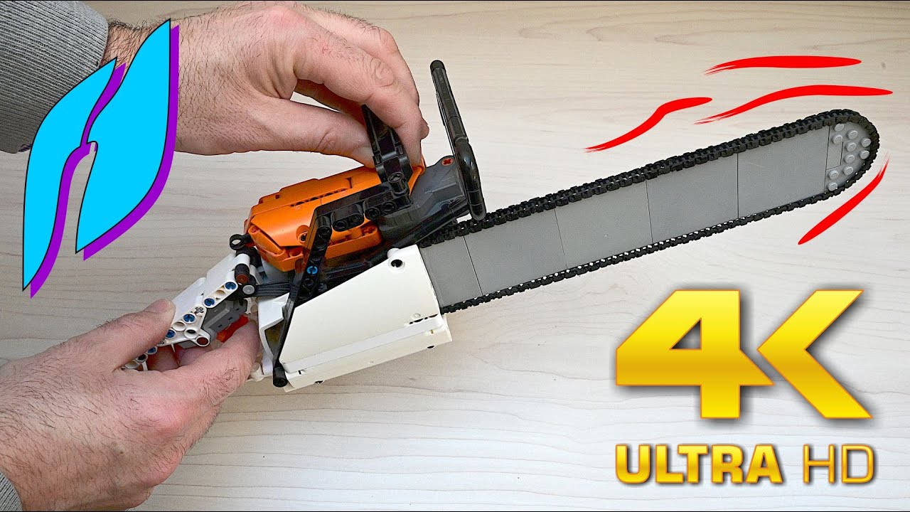 How to Build a Motorized Lego Technic Chainsaw (MOC - 4K) #lego #technical #chainsaw #howto #toys