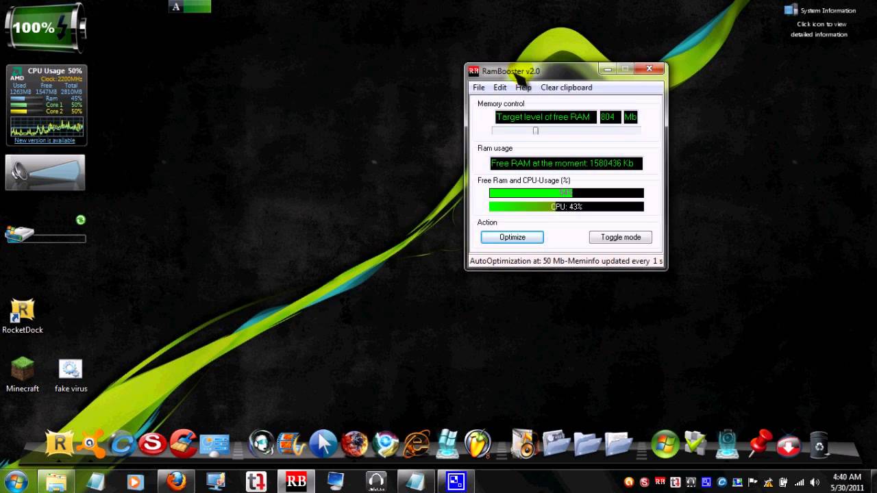 RamBooster For High Ram & speed pc
