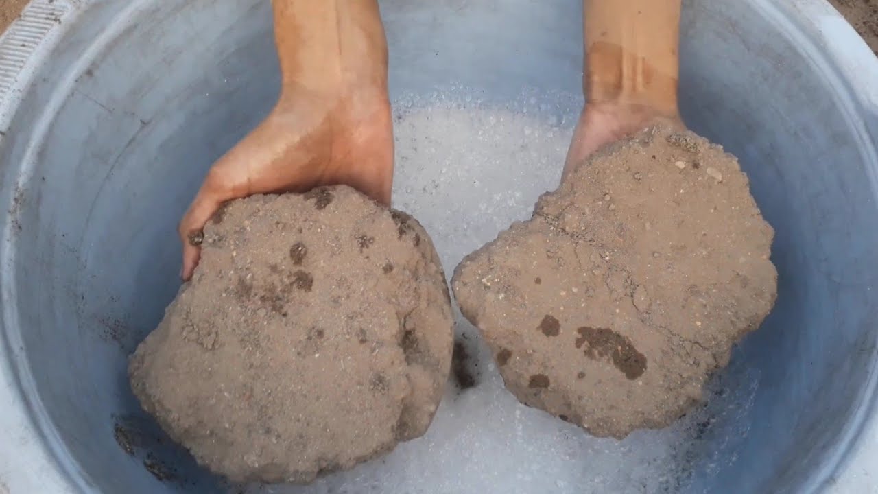 New reused cement video📸💯🥁slabs+shapes dry+foamy water ASMR crumbling video 💦💙💙