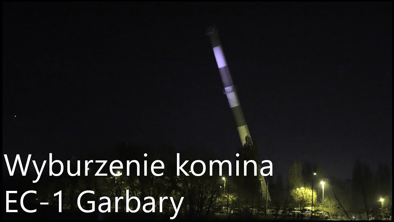 Wyburzenie komina EC-1 Garbary | Poznań 15.11.2020 | 4K