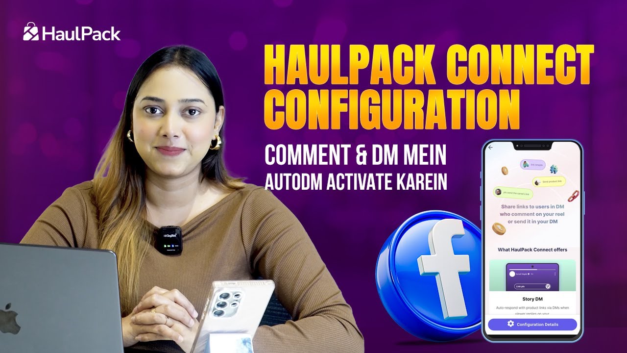 HaulPack Connect Facebook Configuration | Comment & DM mein AutoDM activate karein