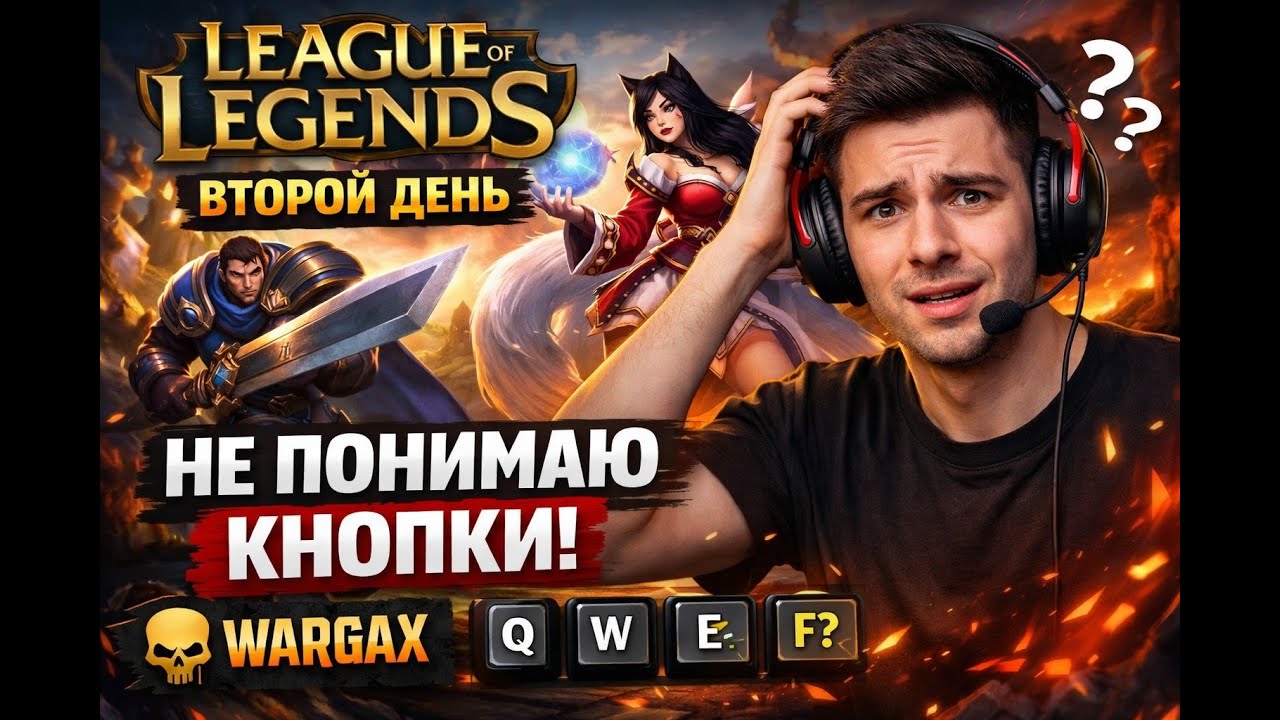 League of Legends — второй день | Учусь не путаться в кнопках 😅