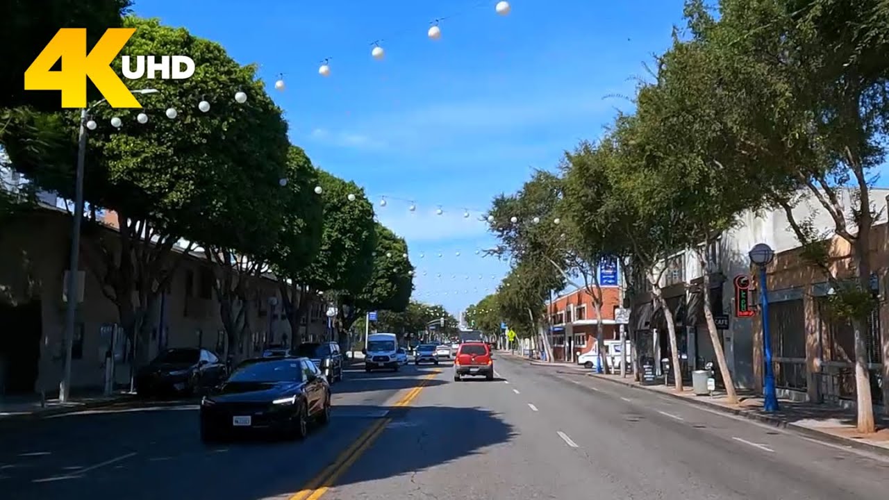 Santa Monica Boulevard 4K Drive | Route 66 California Driving Tour