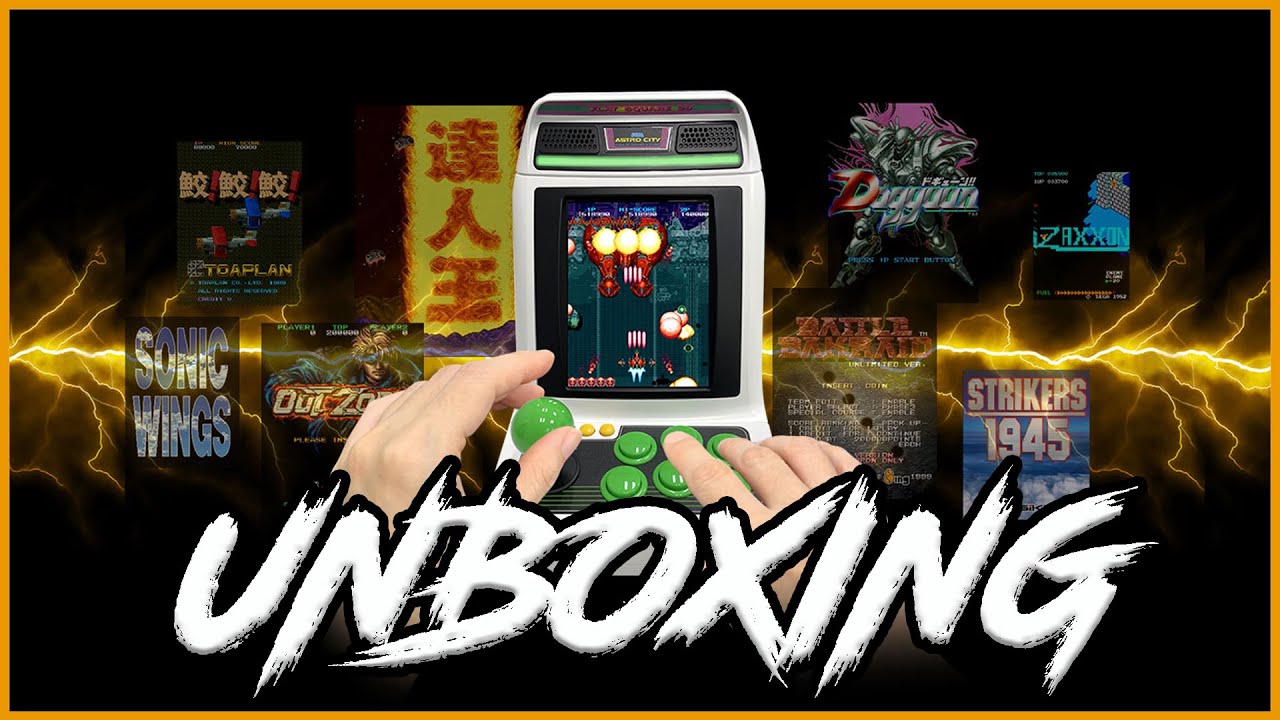 Astro City Mini V Распаковка SEGA Toys Arcade Mini Cabinate 22 Games Vertical Screen SHMUPS