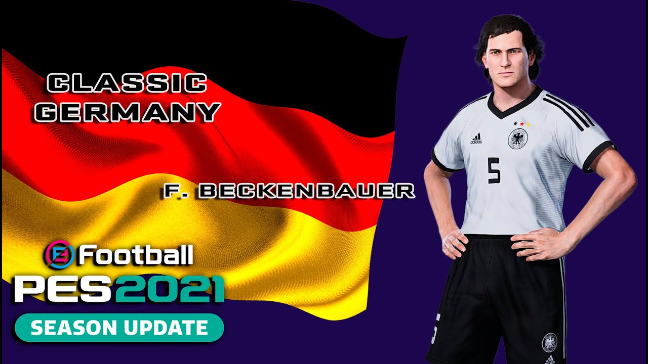 F. BECKENBAUER face+stats (Classic Germany) How to create in PES 2021
