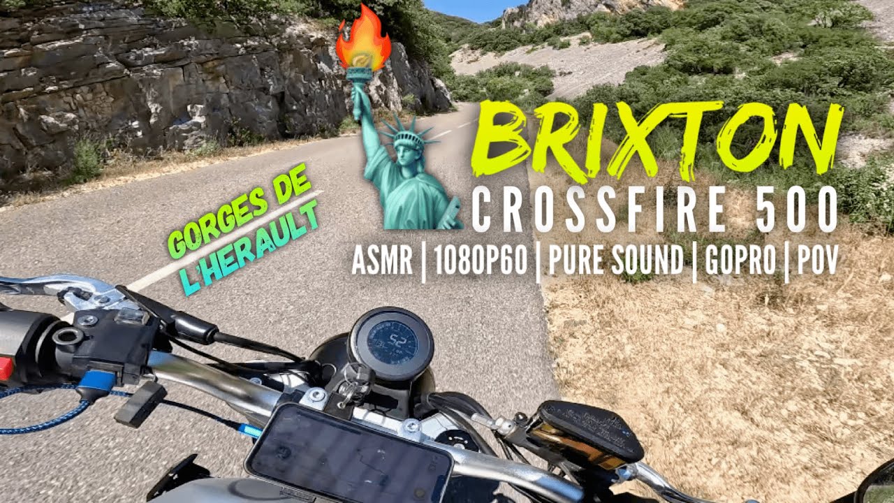 Brixton Crossfire 500 | ASMR | 1080p60 | Pure Sound | GoPro | POV : Balade Gorges de l'Hérault 🗽