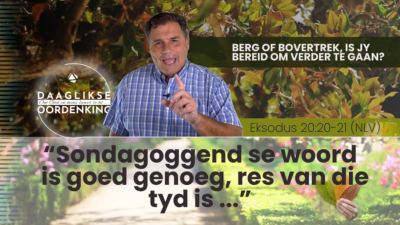 Daaglikse Oordenking - 31 Oktober 2025