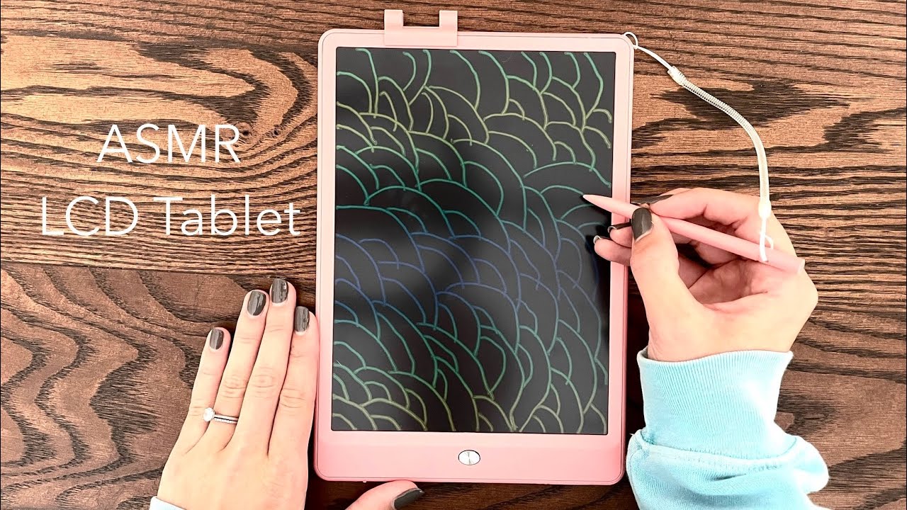 ASMR LCD Tablet (🎧no talking, doodling, tapping, scratching)