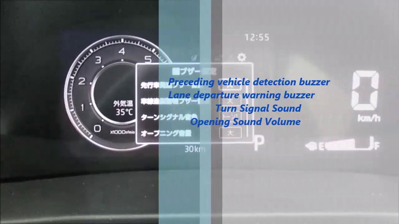 Toyota Raize Meter Settings English