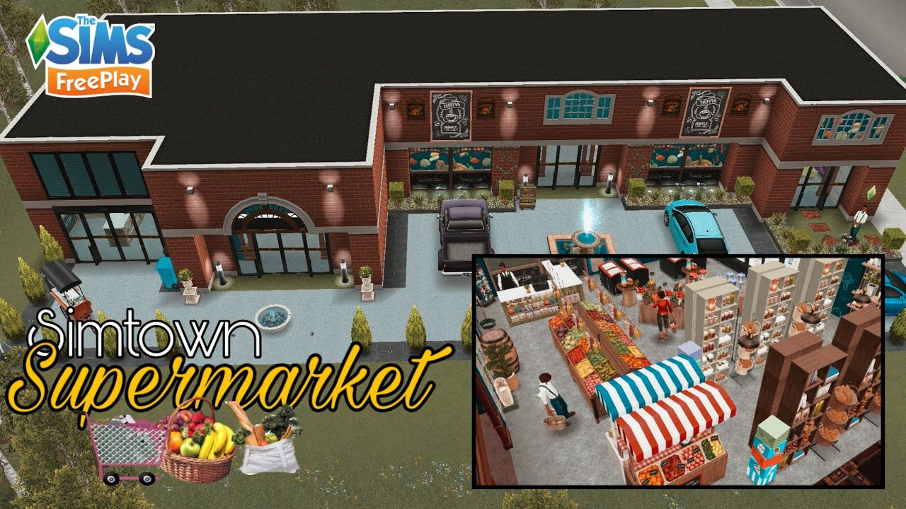 Sims Freeplay ▪ Supermarket 🛒🥕🥦▪ TOUR + Live Build (with floating room tutorial)