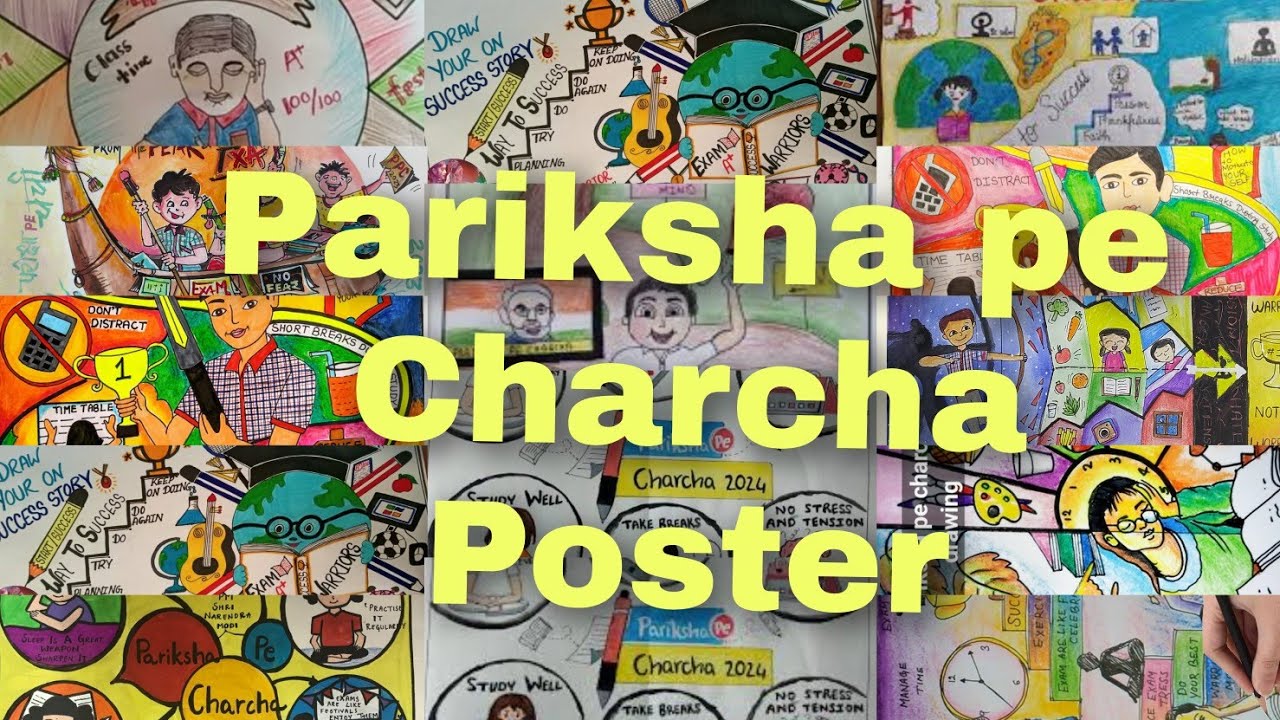 Pariksha Pe Charcha Poster Drawing / Pariksha Pe Charcha Drawing 2025 / Pariksha Pe Drawing