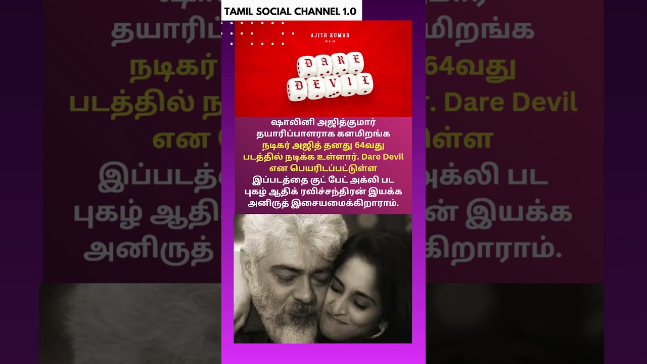 ஷாலினி அஜித் தயாரிக்க நடிகர் அஜித் நடிக்கும் 64வது படம் | Ajith | Shalini