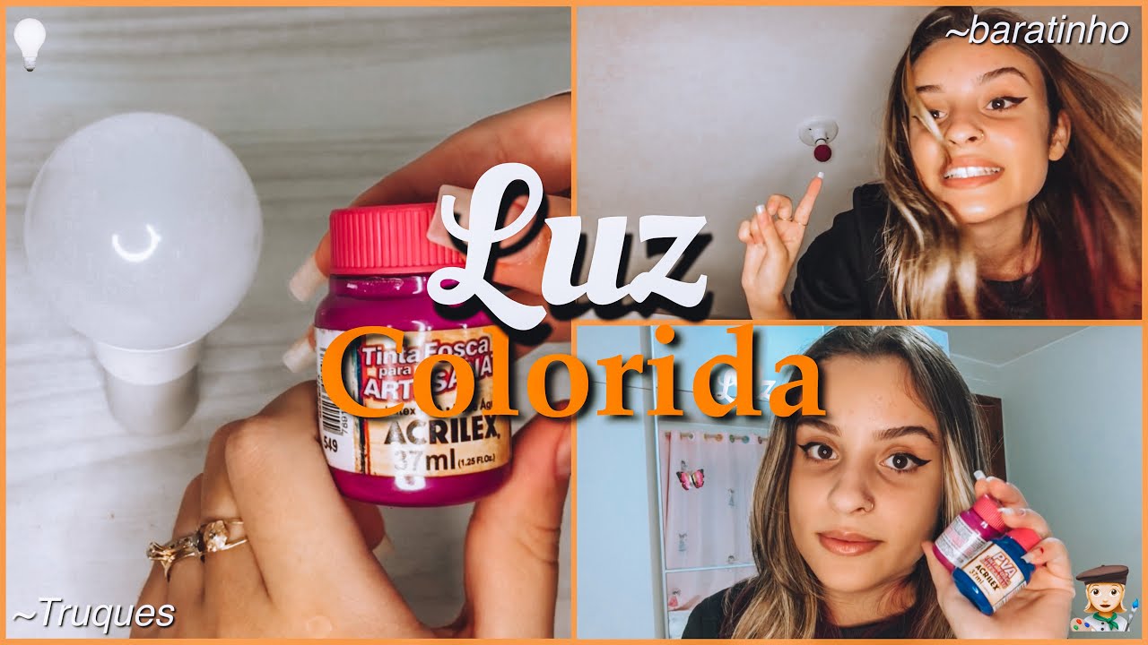 ✨como fazer:luz colorida sem gastar quase nada✨~fácil,dei uma de eletricista kk