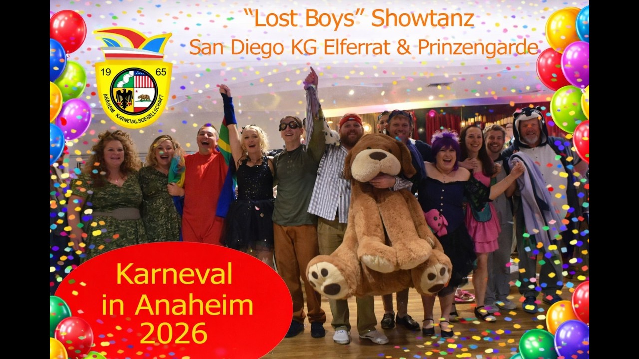 “Lost Boys” Showatnz – Elferrat & Prinzengarde San Diego KG  – Karneval in the Wild West 2026
