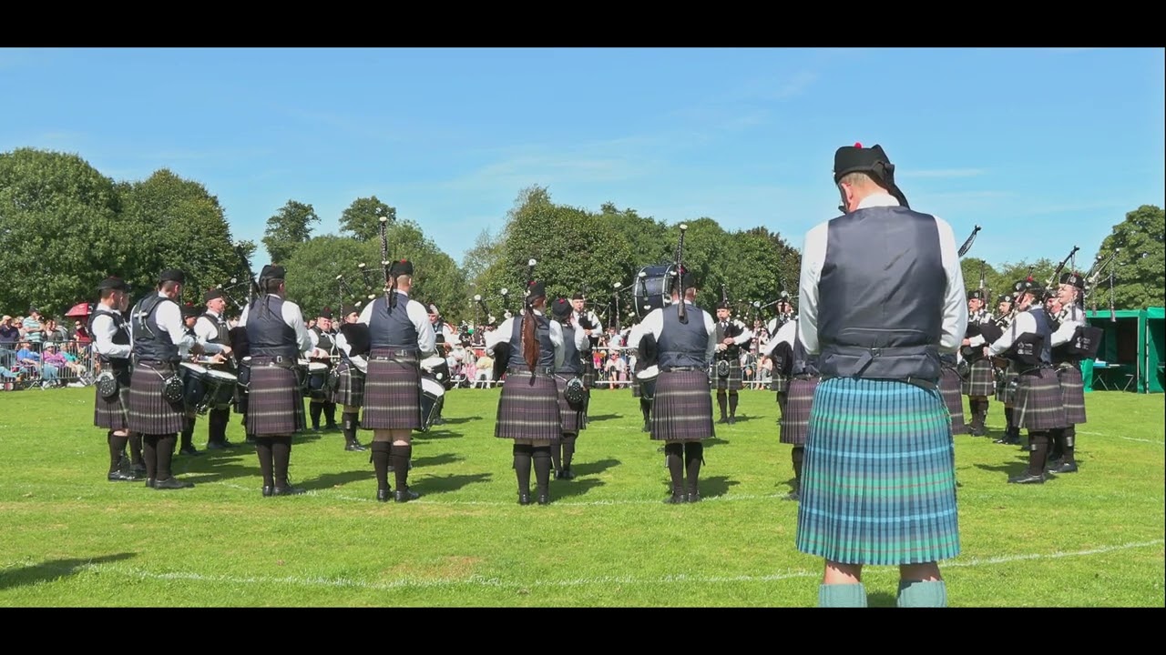 Police Scotland & Federation Pipe Band's MSR set at the 2024 European Pipe Band Competition at Perth