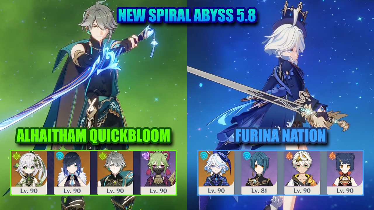 NEW Spiral Abyss 5.8 | Alhaitham Quickbloom & Furina National | Genshin Impact