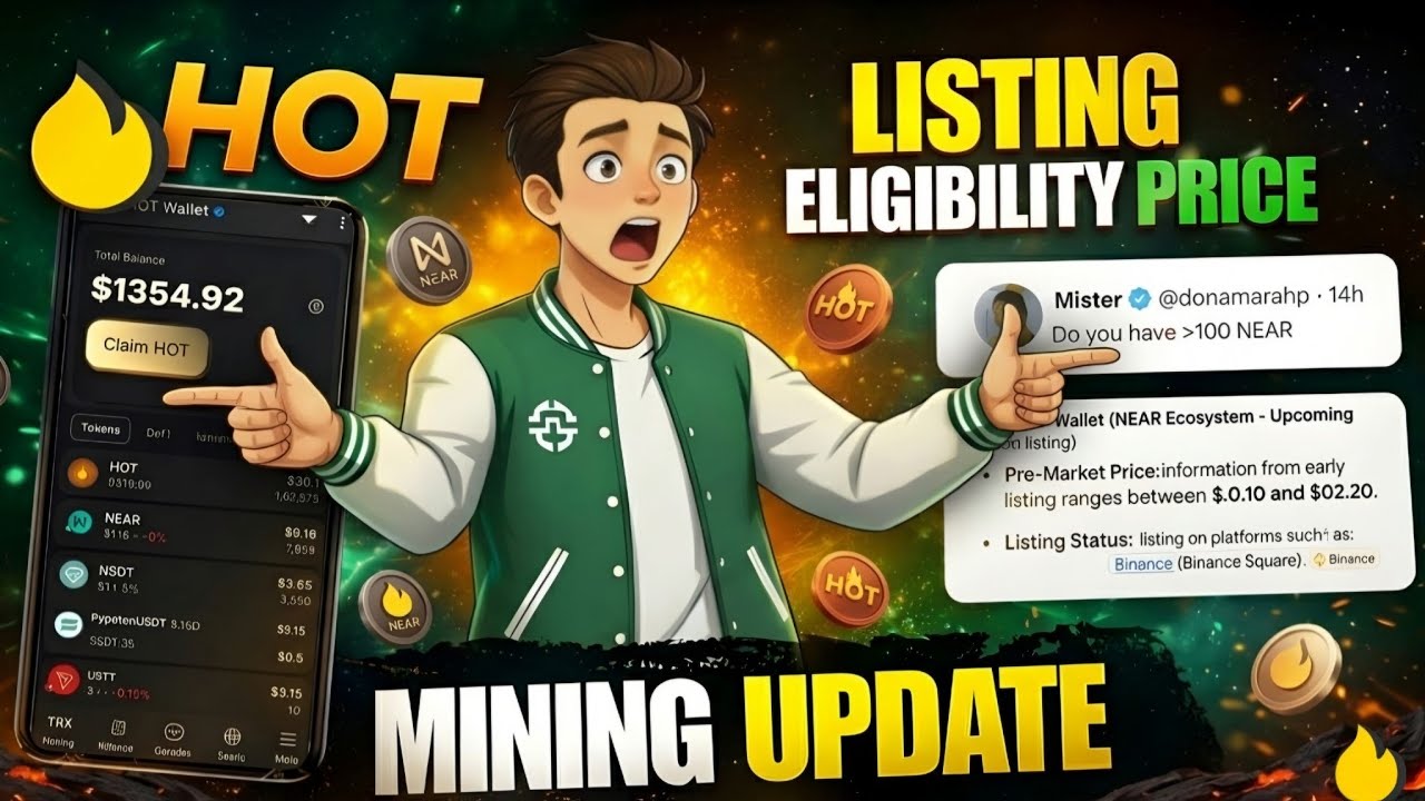 Hot Coin Mining New Update | Hot Wallet Airdrop Listing | HOT Coin Price | Hot Protocol Eligibility
