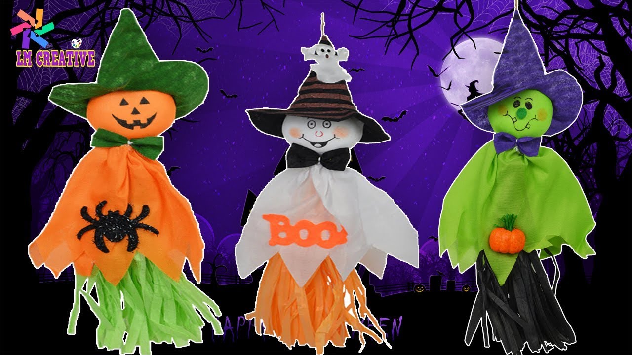 DECORACIÓN de  HALLOWEEN / FANTASMAS PARA HALLOWEEN / HALLOWEEN decorations  facil