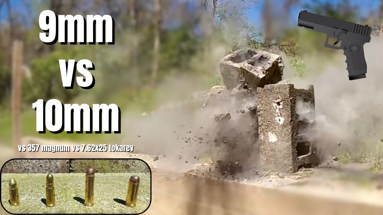Cinderblock DESTRUCTION (9mm vs 10mm vs 357 magnum vs 7.62x25 tokarev)