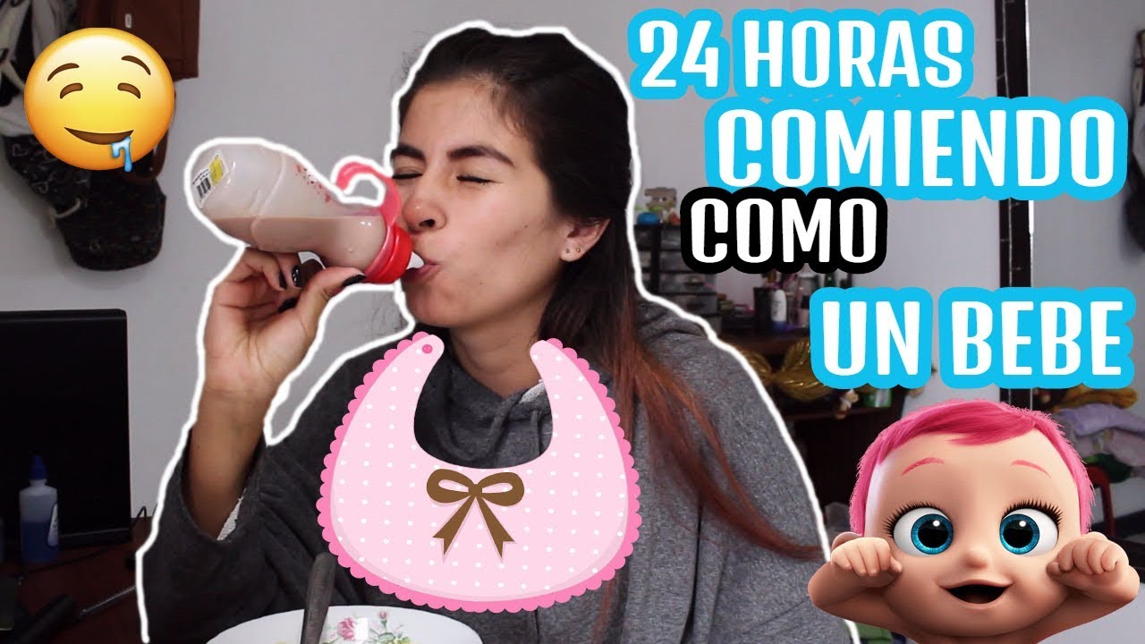 24 HORAS COMIENDO COMIDA de BEBÉ / Andrea casallas