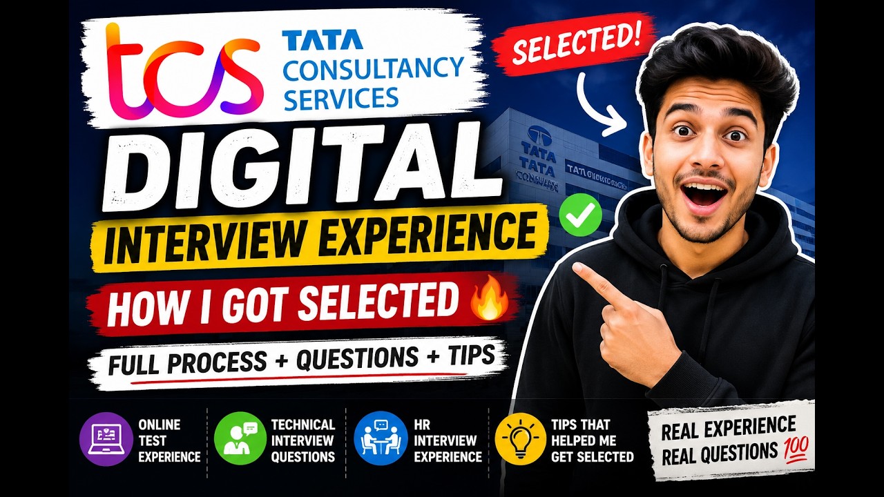TCS Digital Interview Experience 2026 | How I Got Selected | Full Process + Questions