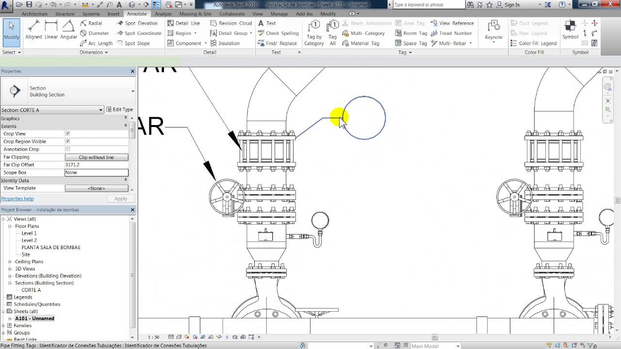 Aula Revit MEP | Detalhamento 2D| Instalação de Bomba PARTE 8