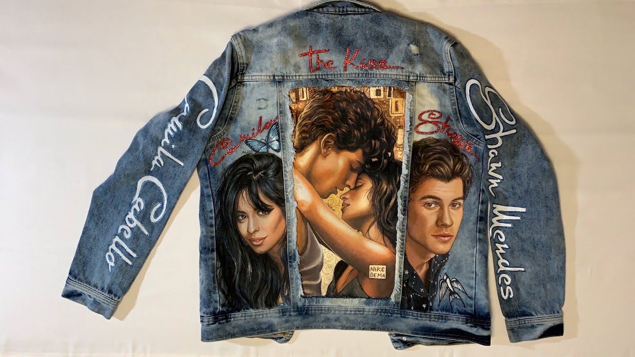 PAINTING SHAWN MENDES & CAMILA CABELLO ON DENIM JACKET