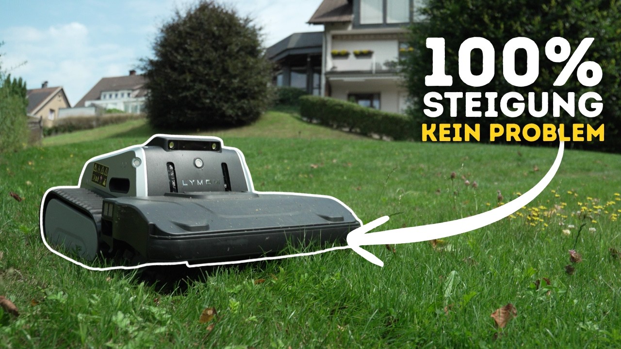 100% Steigung? Dieser Mähroboter mäht, wo andere scheitern! - Lymow One