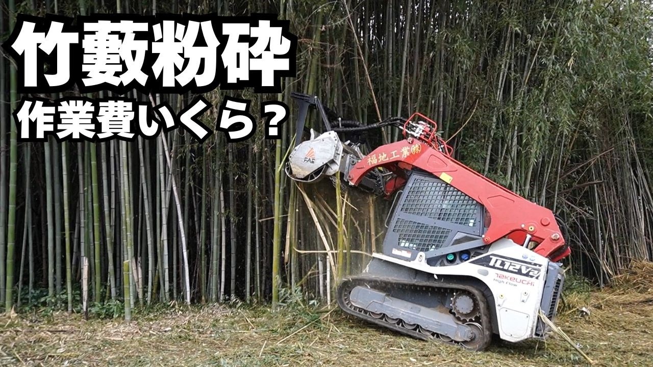 【衝撃】竹藪が一瞬で粉砕…竹内製作所CTLの破壊力｜作業料金・地下茎・機械価格も公開