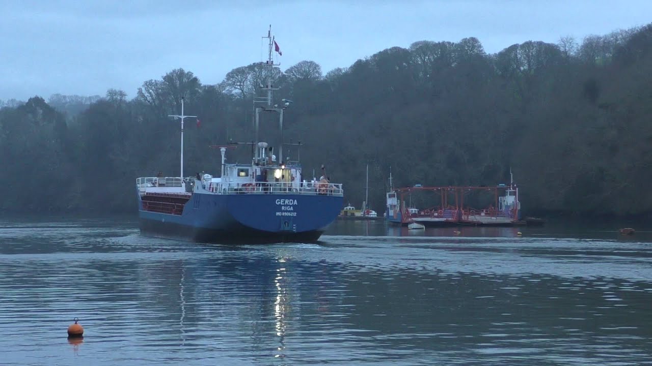Cargo Vessel Gerda Arriving At Fowey