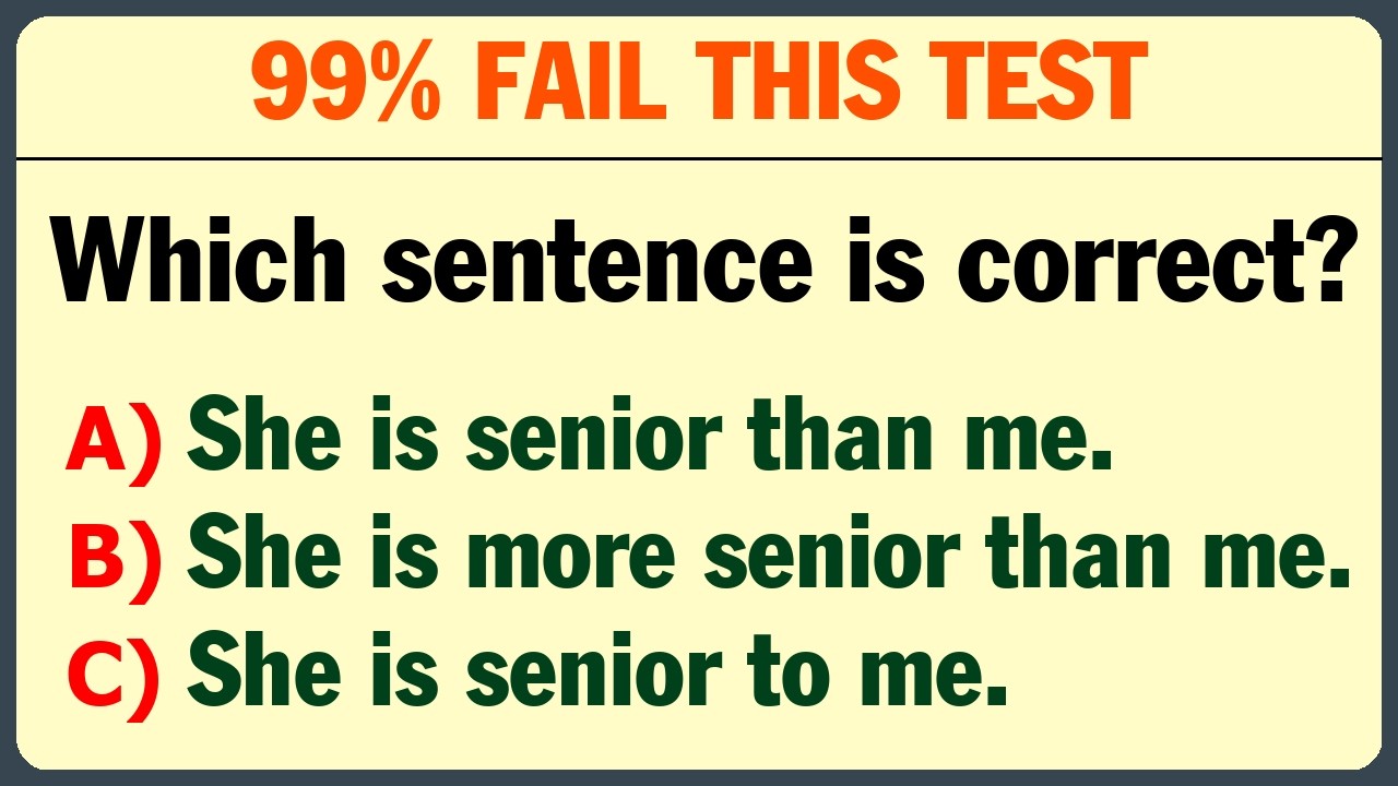 99% Fail This Mixed English Grammar Quiz — Can You Pass?
