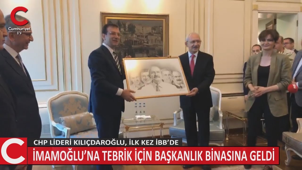 CHP Lideri Kılıçdaroğlu, ilk kez Saraçhane’deki İBB binasında. İmamoğlu, ne hediye etti?