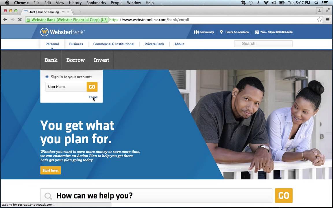 Webster Bank Online Banking Login Instructions