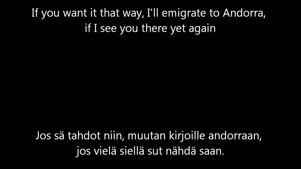 Jippu & Samuli Edelmann - Jos sä tahdot niin [English & Finnish lyrics]