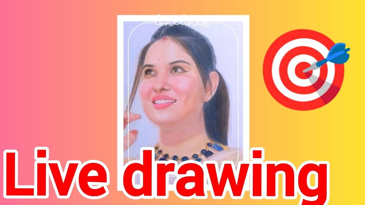 artist shikha Sharma live drawing#@Myartbishnu