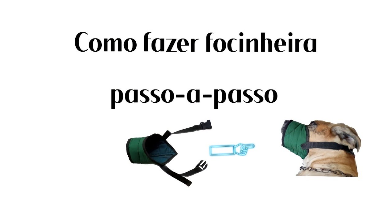 Como fazer focinheira passo-a-passo